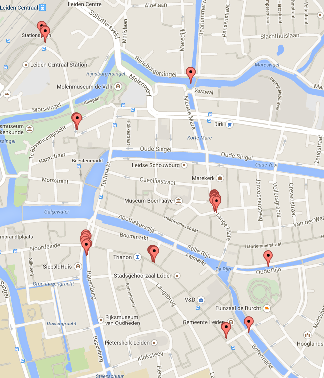 Locaties op kaart politie app